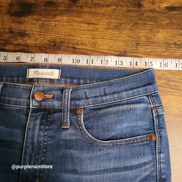 Madewell Jeans 30 Skinny 9" High Rise Creston Wash J4624 Tummy Control Stretch - Picture 8 of 13